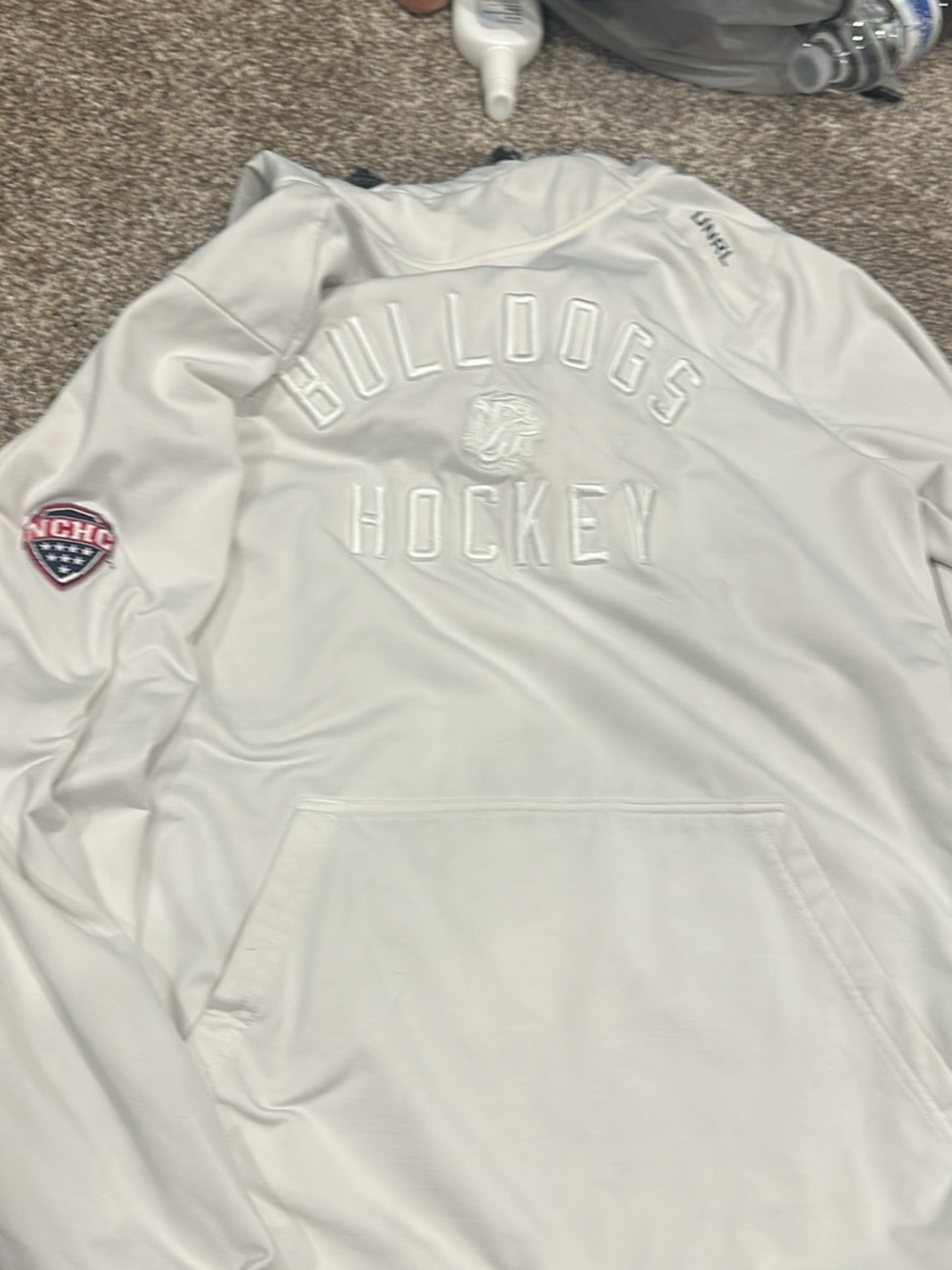 Bulldogs Hockey White Pullover Sweatshirt